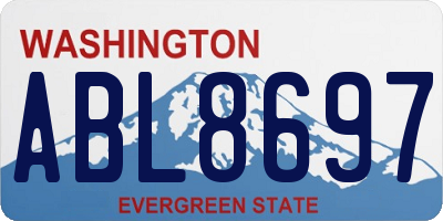 WA license plate ABL8697