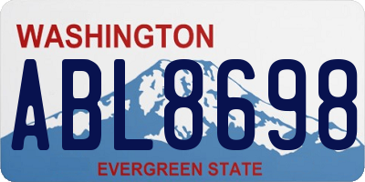 WA license plate ABL8698