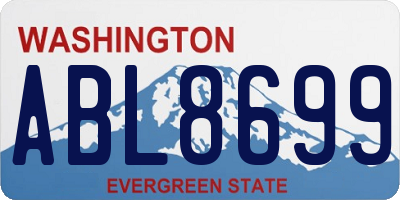 WA license plate ABL8699