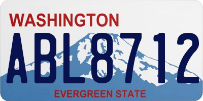 WA license plate ABL8712