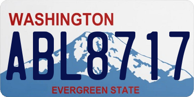 WA license plate ABL8717