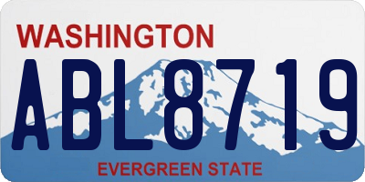 WA license plate ABL8719