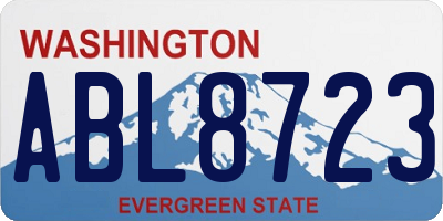 WA license plate ABL8723