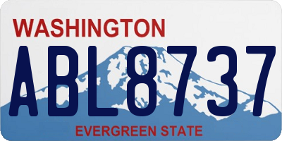 WA license plate ABL8737