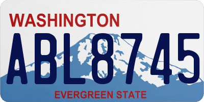 WA license plate ABL8745