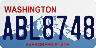 WA license plate ABL8748
