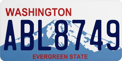 WA license plate ABL8749