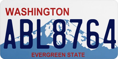 WA license plate ABL8764