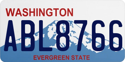 WA license plate ABL8766
