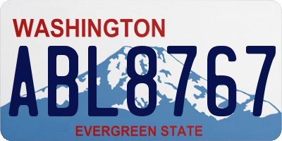 WA license plate ABL8767