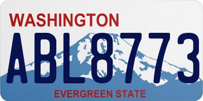 WA license plate ABL8773