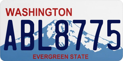 WA license plate ABL8775
