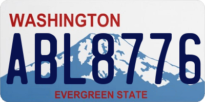WA license plate ABL8776