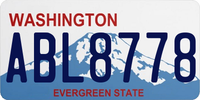 WA license plate ABL8778