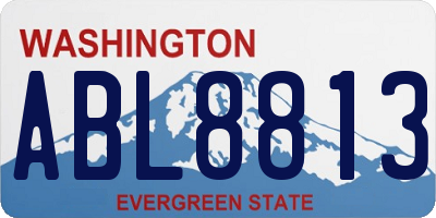 WA license plate ABL8813