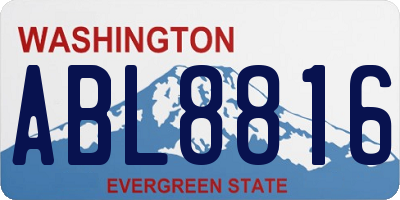 WA license plate ABL8816