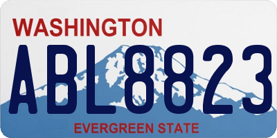 WA license plate ABL8823