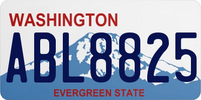 WA license plate ABL8825