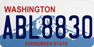 WA license plate ABL8830
