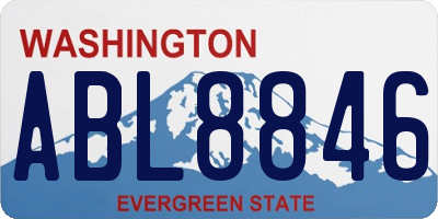 WA license plate ABL8846
