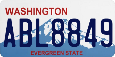 WA license plate ABL8849