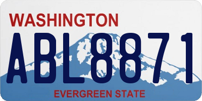WA license plate ABL8871