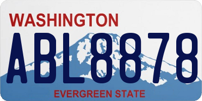 WA license plate ABL8878