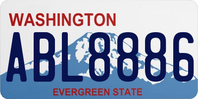 WA license plate ABL8886