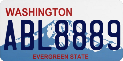 WA license plate ABL8889