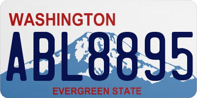 WA license plate ABL8895
