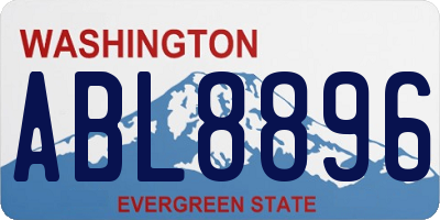 WA license plate ABL8896