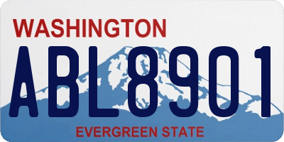 WA license plate ABL8901