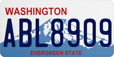 WA license plate ABL8909