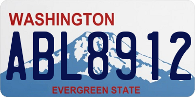 WA license plate ABL8912