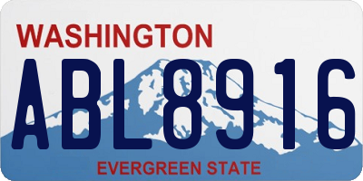 WA license plate ABL8916