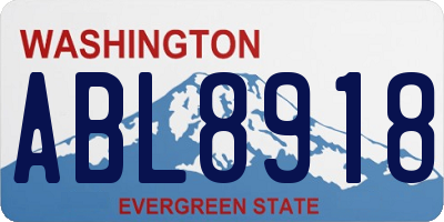 WA license plate ABL8918