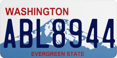WA license plate ABL8944