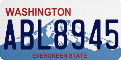 WA license plate ABL8945