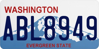 WA license plate ABL8949