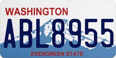 WA license plate ABL8955