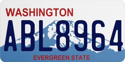 WA license plate ABL8964