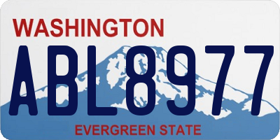 WA license plate ABL8977