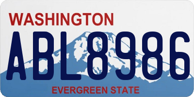 WA license plate ABL8986