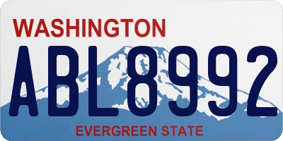 WA license plate ABL8992