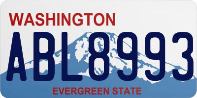 WA license plate ABL8993