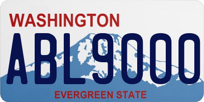 WA license plate ABL9000