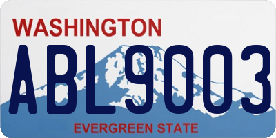 WA license plate ABL9003