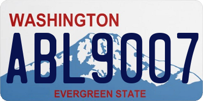 WA license plate ABL9007