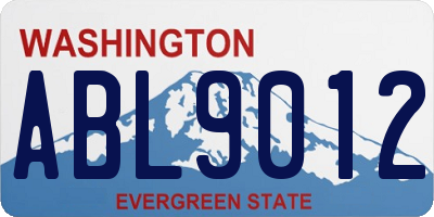 WA license plate ABL9012