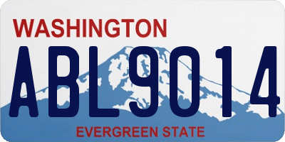 WA license plate ABL9014